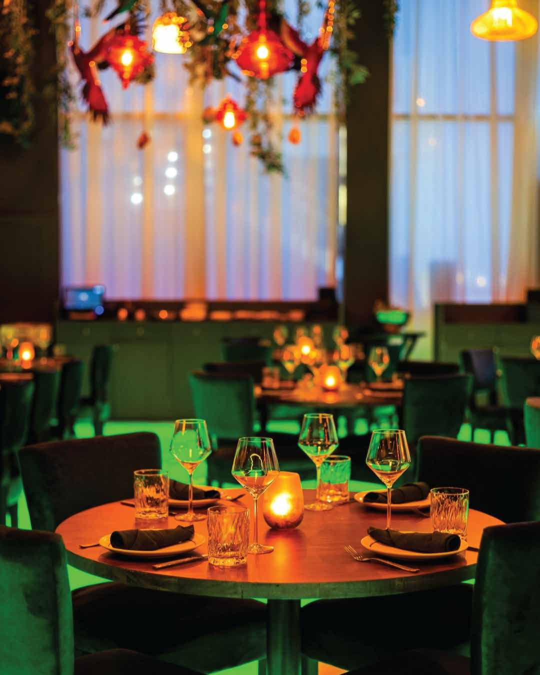 Neera candlelit dining room